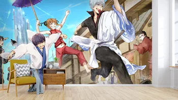 

[Self-Adhesive] 3D Gintama 786 Japan Anime Wall Paper mural Wall Print Decal Wall Murals