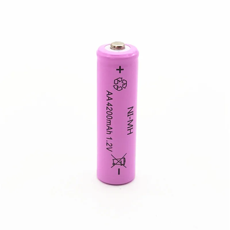 10 шт./лот AA батарея NIMH AA 4200Mah 1,2 V 2A Ni-MH аккумуляторы AA Bateria Baterias