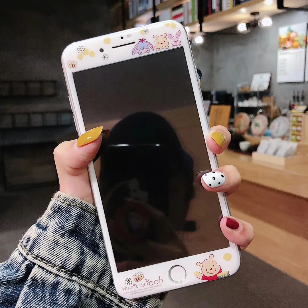 

Mermaid Rapunzel Alice Princess Pattern Screen Protector for iPhone 7 Plus 8 plus 6 6S Tempered Glass Film 9H