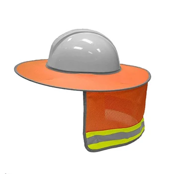 

New Sun Shield for Hard Hat High Visibility Reflective Full Brim Mesh Sun Shade Neck Protection DOM668