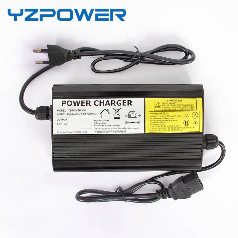 

Зарядное устройство YZPOWER для литиевых аккумуляторов, 60 в, 17S, 73 в, а, эффективная Быстрая зарядка для электрических велосипедов, универсальные электроинструменты