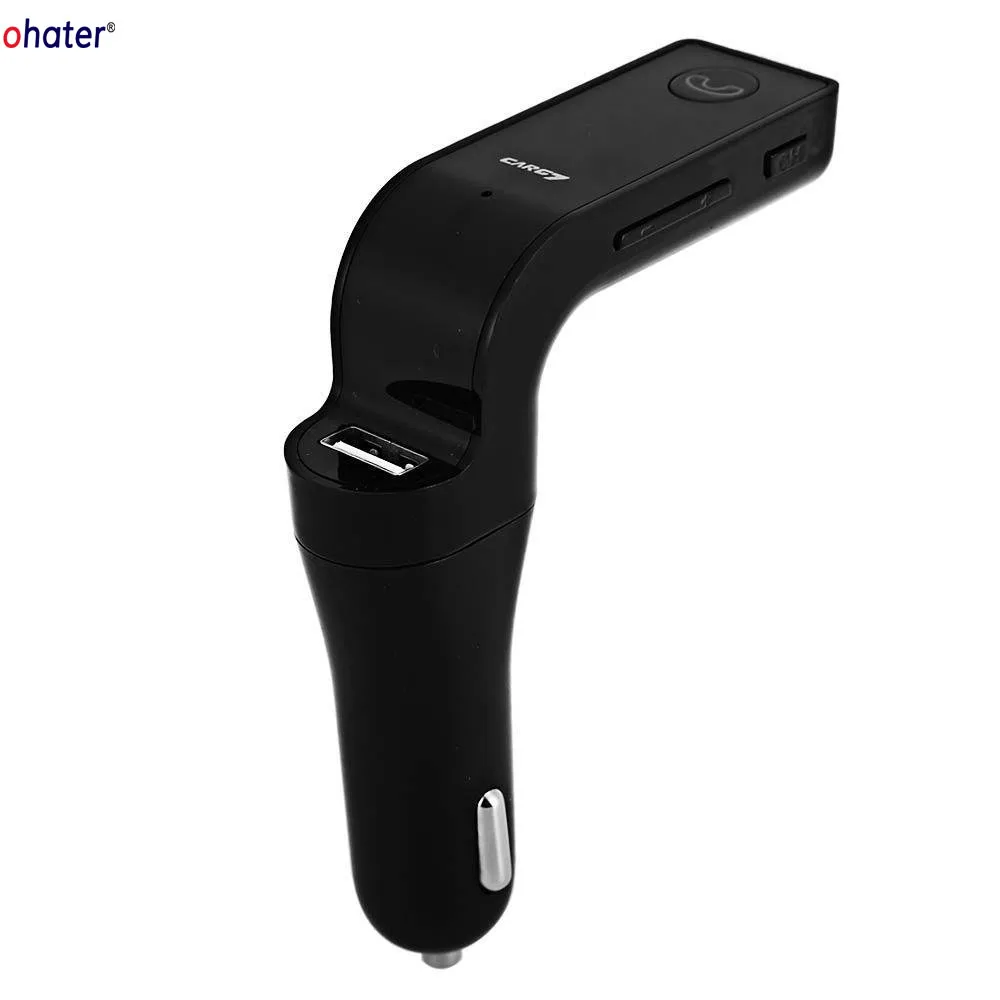 

ohater Universal Auto Car MP3 Music Player Wireless Bluetooth FM Transmitter Portable Handsfree Car Kit with USB Car Charger