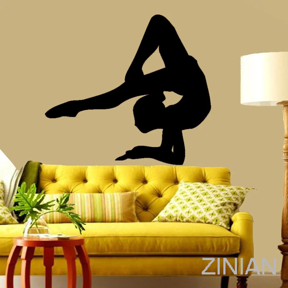 Gymnastics Pose Wall Stickers for Girls Room Gymnast Decal Vinyl