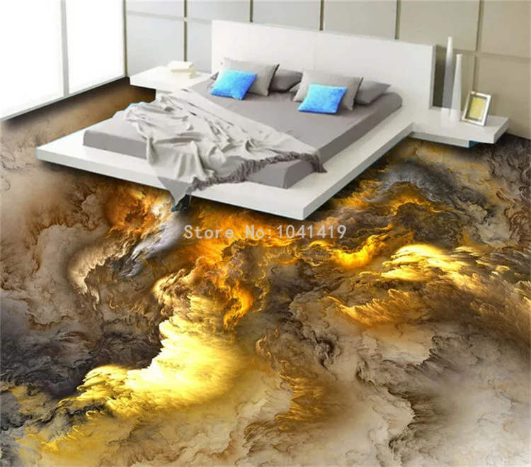 de nuvens abstratos com piso 3d para quarto e banheiro, pvc