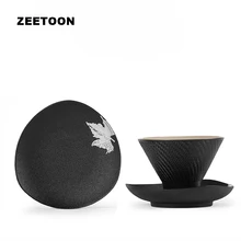 Черный дзен бутик ручной работы инкрустированные оловянные кленовые листья грубая Керамическая пиала лотки чашки чая Подставка под кружку держатель чашки блюдце колодки