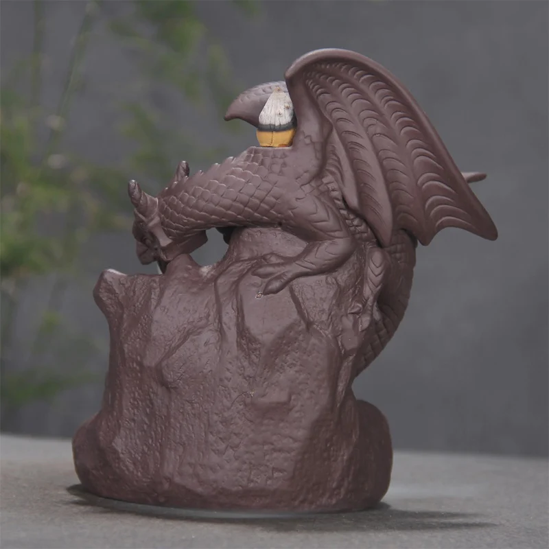 Backflow Incense Burner Dragon Pterosa Censer Holder Ceramic Stick Gifts Cone Censer Home Officer Decoration Crafts Dropshipping