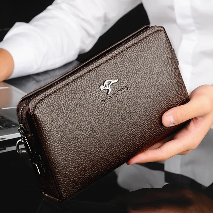 wallet Men's clutch bag anti-theft password lock male wallet business  carteira antifurto mobile phone bag mens leather genuine - AliExpress