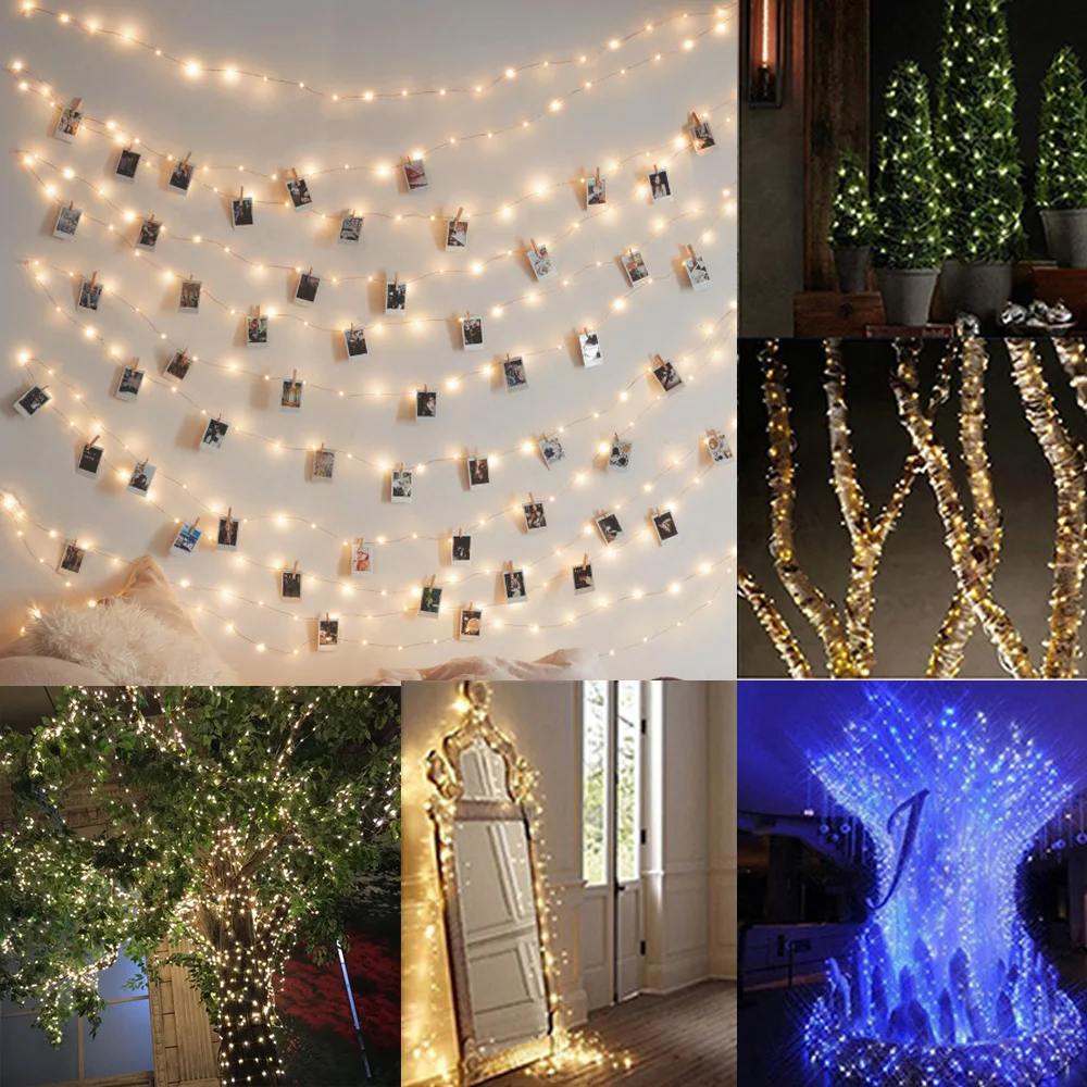 3M 30 Led Strings Copper Wire Battery Operated Led Lights Decoration Fairy Christmas Wedding Party Decoration LED String