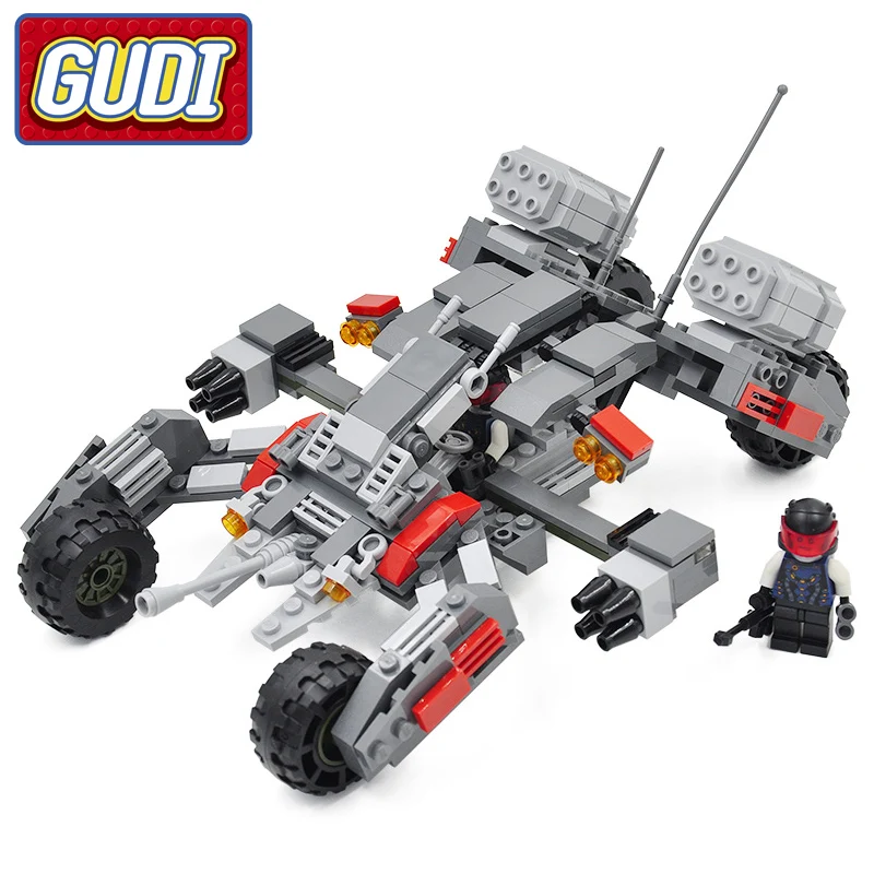 GUDI Earth Border Fighter tank font b model b font font b Building b font Block