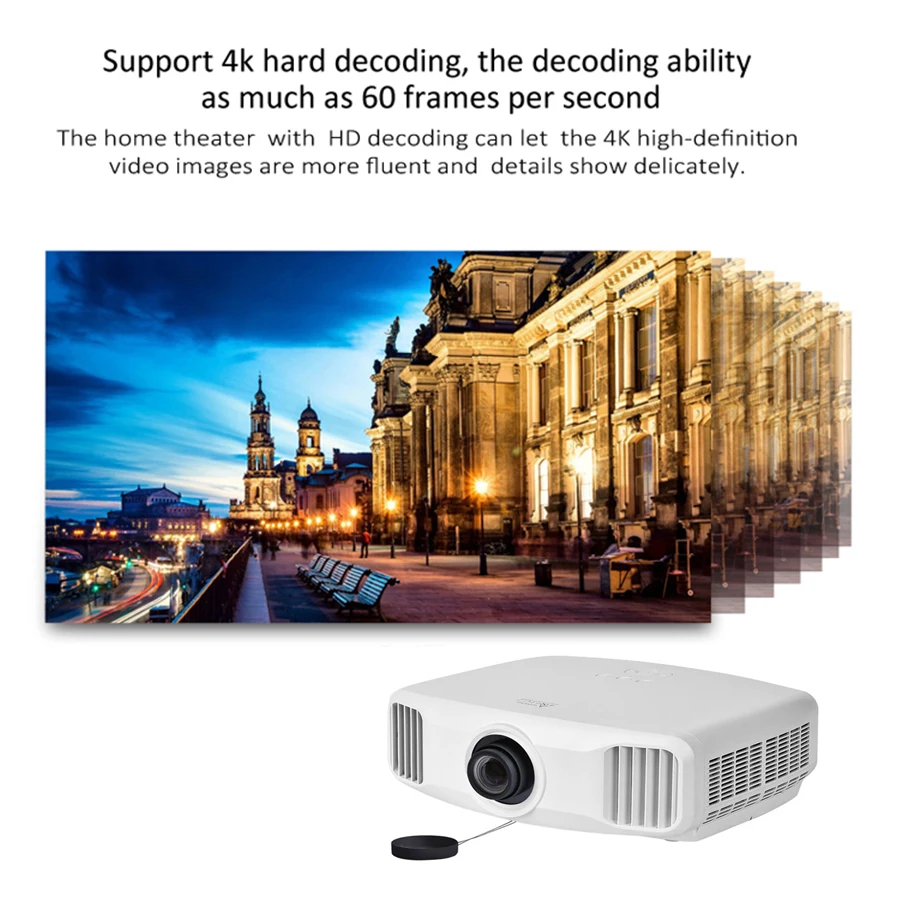 CRE X8000 3lcd led настоящий 3D профессиональный проектор для домашнего кинотеатра Native 2K