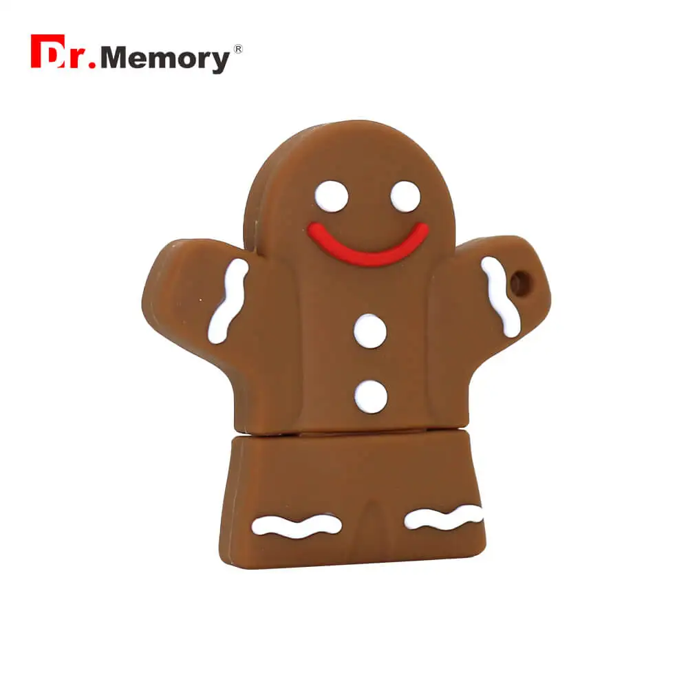 Мультяшный имбирный человек Флешка бисквит игрушка Мальчик Usb флэш-накопитель 128ГБ 64 ГБ 32 ГБ 16 ГБ 8 ГБ 4 ГБ крутые подарки Usb карта памяти - Цвет: brown