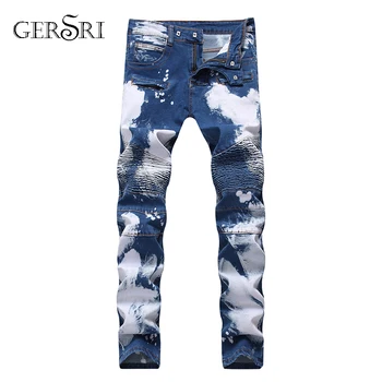 

Gersri brand jeans for men high quality cotton and denim straight style fashion jeans men Brand Fashion Pants male