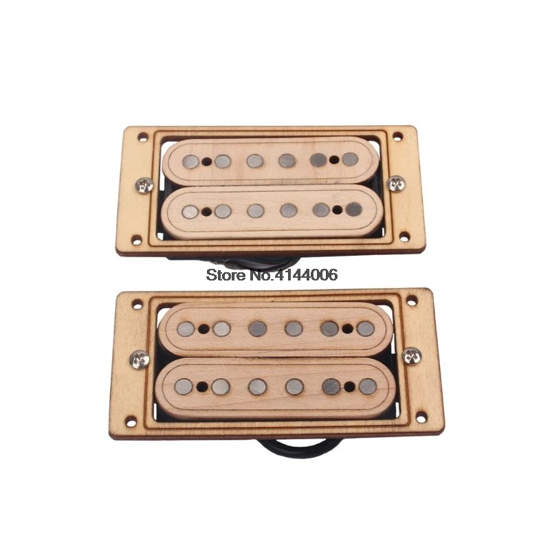 

2pcs/set Maple Wood 6-string Humbucker Pickups for Electric Guitar Replacement Parts Accessory Drop Ship