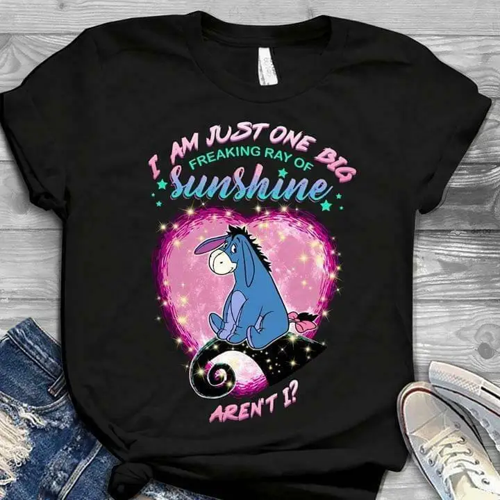 

Eeyore I Am Just One Big Freaking Ray Of Sunshine Men Black T Shirt M 6Xl