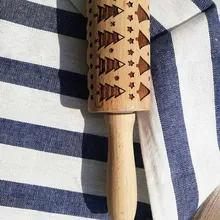 Деревянная Скалка Для выбивания выпечки печенье лапши печенье, фондан, пирог тесто ролик HTQ99