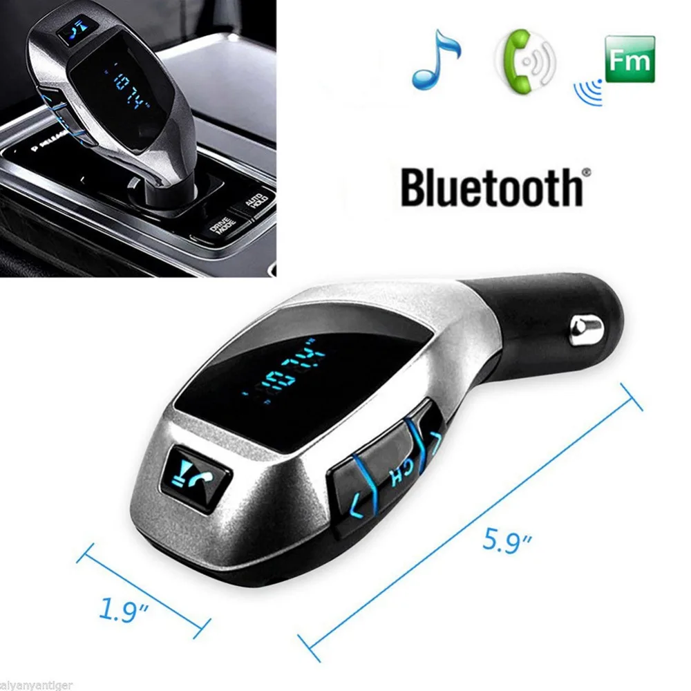 Adeeing Bluetooth Автомобильный fm-передатчик модулятор Hands-free автомобильный комплект MP3-плеер Стерео Радио адаптер Поддержка TF карты/U диск r30