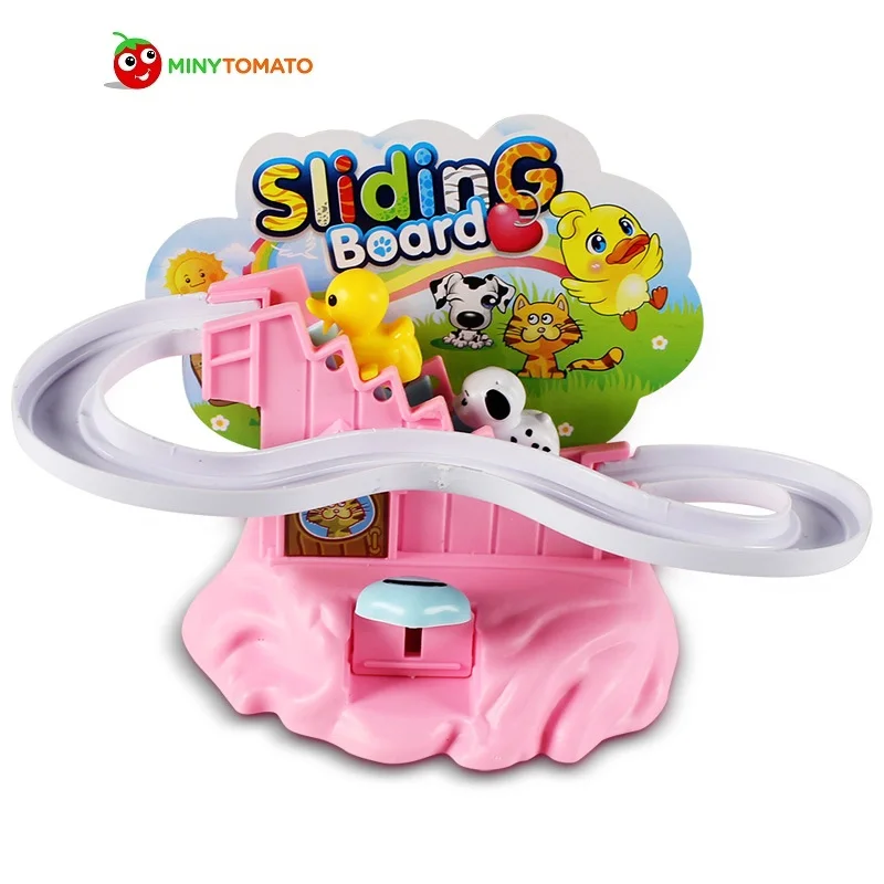 Mannual Educational Baby Kid Plastic Sliding board Toddler Infant Intelligence Toys Gift Duck