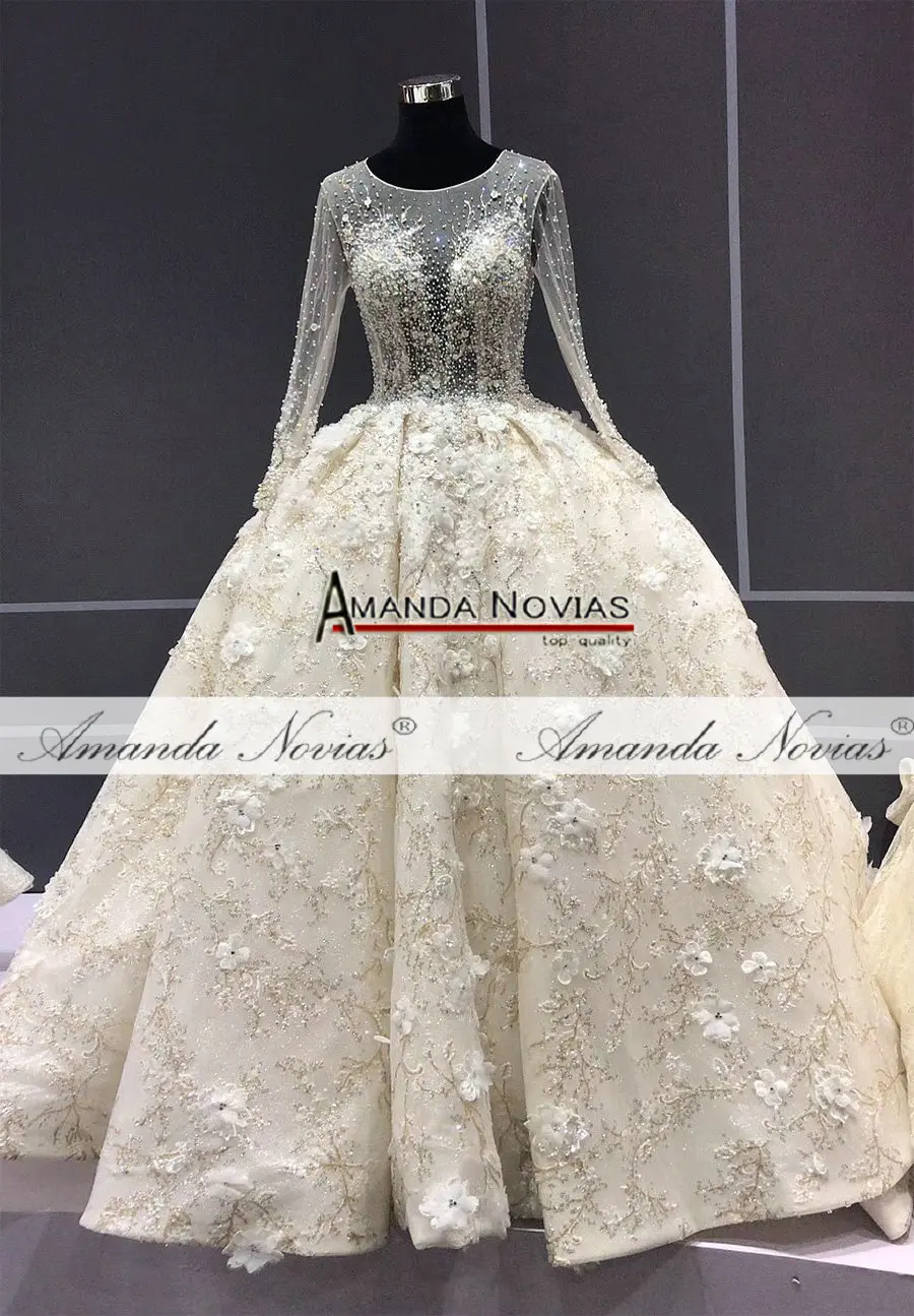 Stunning real work wedding dress robe de soiree