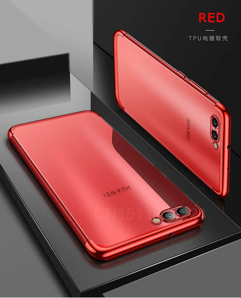 Soft Silicone For huawei p smart Case Slim plating transparent Protective Back cases For Huawei (10)