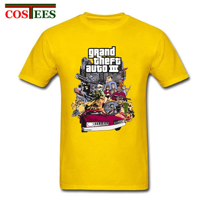 Grand Theft Auto Game GTA 5 Men Summer T Shirt Cool GTA3 Mens t-shirt Colorful Print tshirt in Couples Tee Shirts Funny clothing