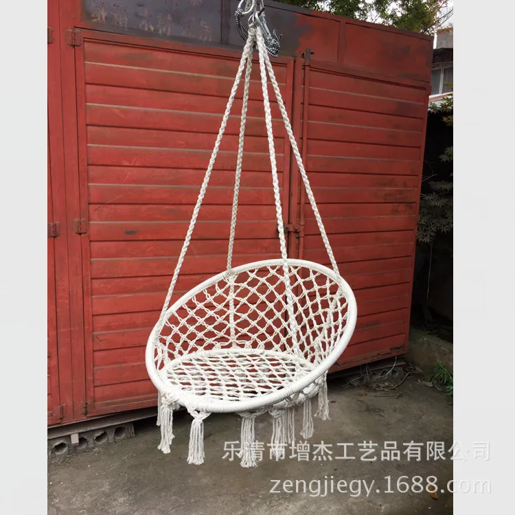 Ins Nordic courtyard leisure tassels hanging basket garden outdoor swing indoor balcony living room lounge lazy chair