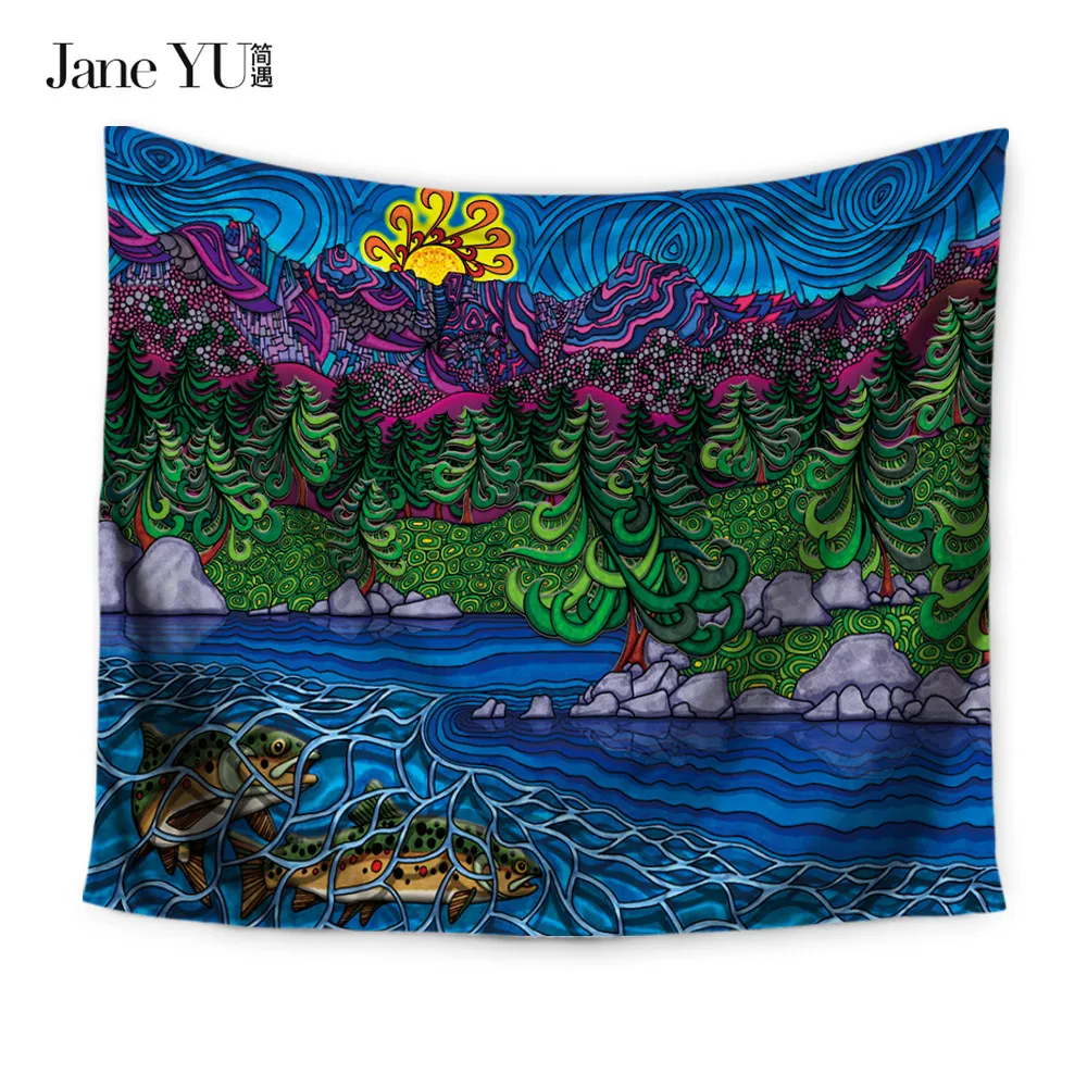 

JaneYU Home Decoration Tapestry Wall Hanging Hippie Throw Bohemian Bedspread Cover Set Tapestries each towel blanket