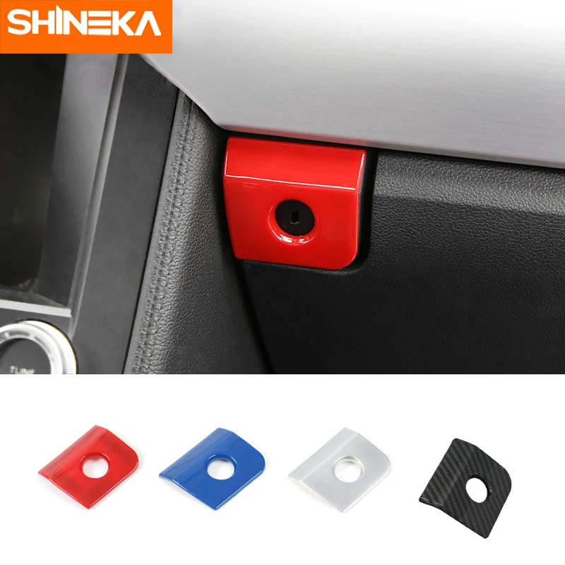 

Auto Car Passenger Co-driver Side Storage Box Switch Button Cover Trim Styling Decoration Sticker Fit For Ford Mustang 2015-2018