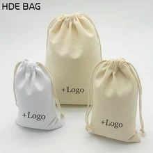 Хлопковая Сумка для упаковка ювелирных изделий/макияж/подарок/Свадебные/вечерние/коробка для хранения/волос/обуви и сумок Drawstring Пылезащитная Чехлы принт с логотипом на заказ