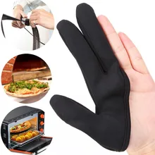 15*7 см нейлоновая ткань три пальца перчатки анти-Горячая Изоляция три пальца перчатки нейлоновая ткань черный унисекс стрижка