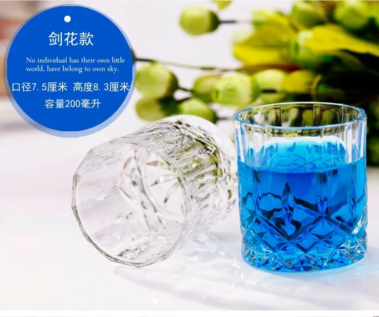 Бессвинцовая стеклянная чашка модные очки термостойкая прозрачная чашка для фруктового сока необычная кружка