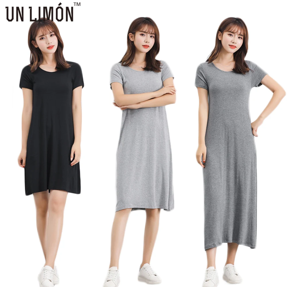 

UNLIMON Womens Summer Causal Dress Render Modal cotton Maxi Dress