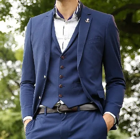 New Design Jacket Pant Vest Cm 0497 Blue Wedding Suit 2017 Modern Modern Mens Wedding Suits Slim Fit Suit Men 2017 For 459 458