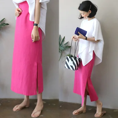 

Pregnant women 2019 summer clothes set side split slim hips elastic waist skirt+irregular t-shirt twinset maternity skirt suits
