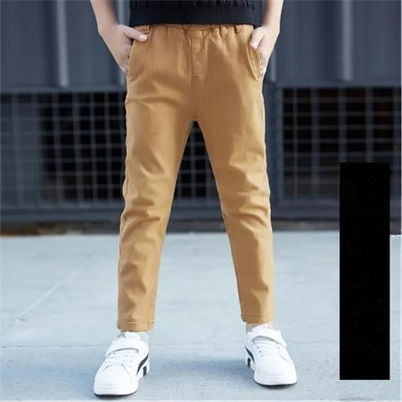 Детская одежда штаны для мальчиков детские штаны тонкие повседневные брюки г. Весенняя новая Корейская версия больших размеров - Цвет: Хаки
