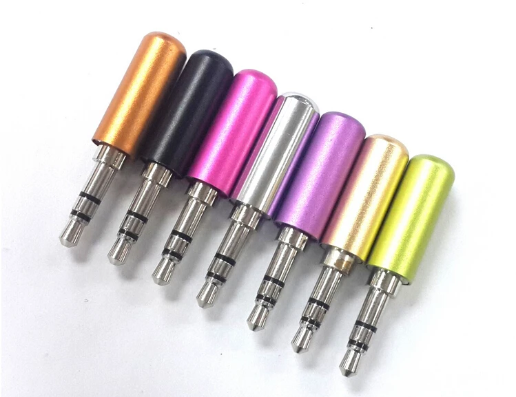 100pcs colorful 3 poles 3 5mm jack RCA Audio Connector RCA audio plug 3 5mm audio plug Stereo Headphone adater