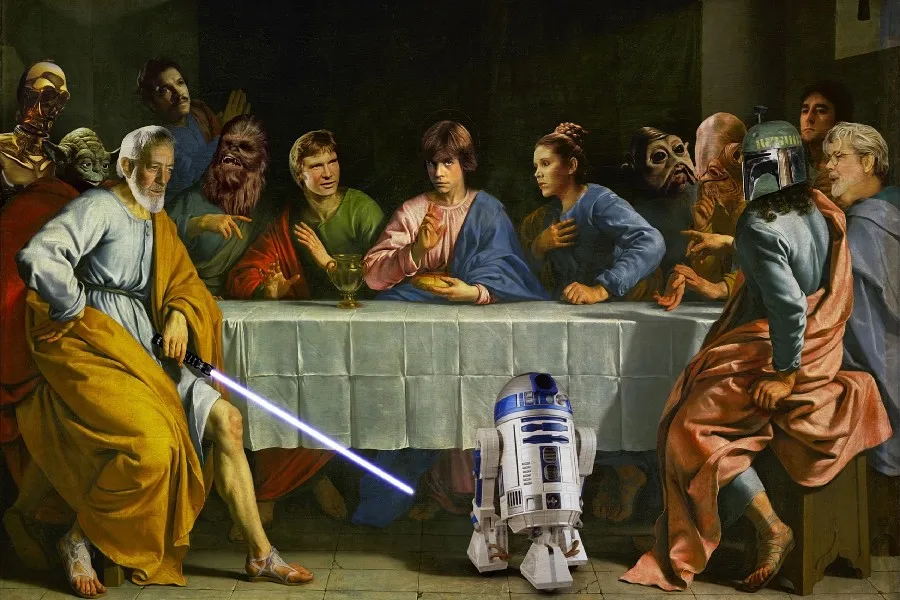 

star wars crossover The Last Supper Funny movie Poster print Wall Art Decor boy gift