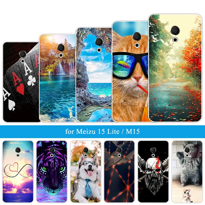 Тонкий мягкий ТПУ чехол для Meizu 15 Lite телефона прозрачный силиконовый M Модный