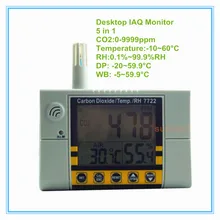 Многофункциональный настенный iaq Мониторы CO2, Температура, RH, dp, WB 5 в 1