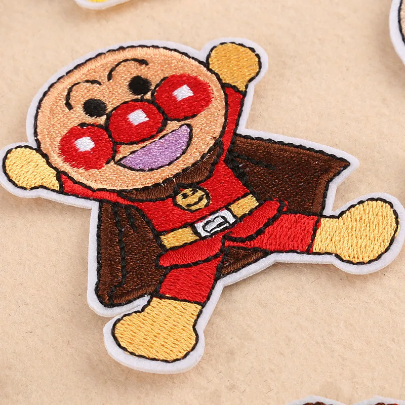 Мультяшные комиксы Anpanman, нашивки с железной вышивкой, нашивки для одежды, Diy наклейки, аксессуары для одежды