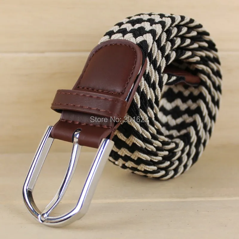 

Top sales Knitted Belt for golf Successful men belt noble elastic belt for men golf belt