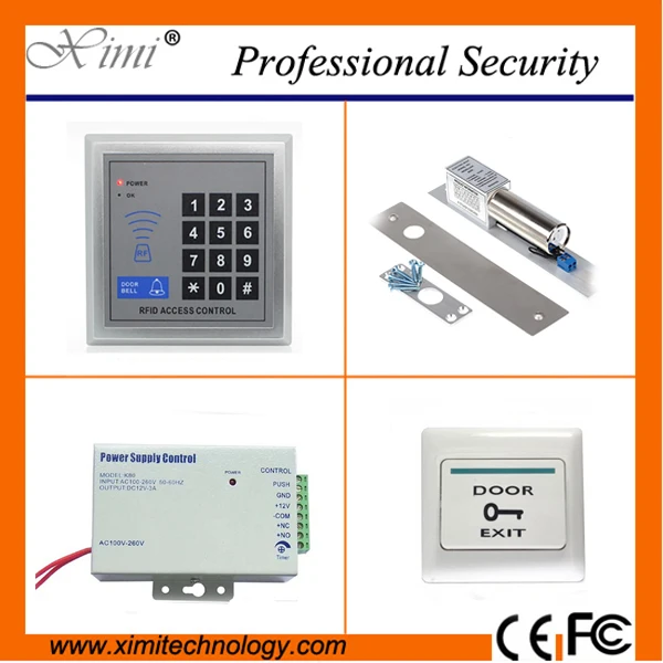

Cheap price good quality single door access control with electric lock exit button card access control system without software