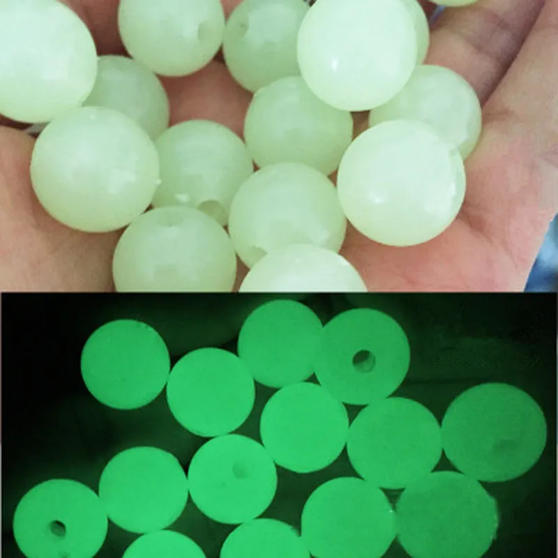 

100pcs/lot Luminous Beads Fishing Space Beans Round Float Balls Stopper Light Balls Sea Fishing Tackle Lure Accessories