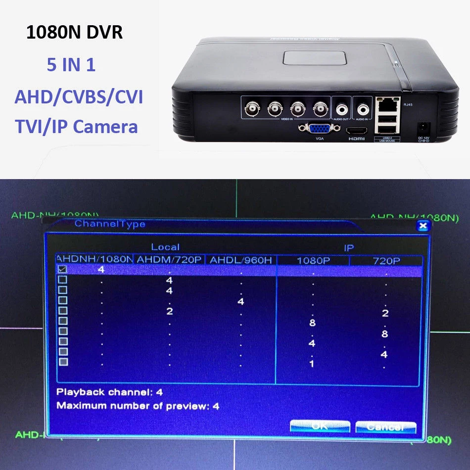  Smar Mini 4/8CH Full D1 H.264 HDMI Security System CCTV DVR 4/8 Channel 720P 1080P NVR Hybrid AHD D - 32812949030