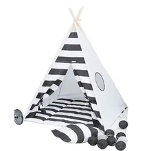 Белый и черный дизайн детская палатка детская игрушка дом Детская Игровая палатка хлопковые палатки детский Кукольный домик teepee house