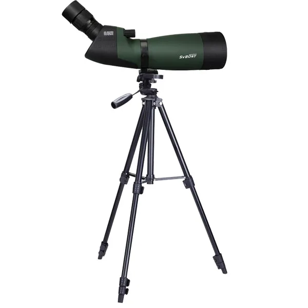 SVBONY SV22 Зрительная труба 20-60x80 BAK4 FMC водонепроницаемый Порро Призма телескоп азот w/высокий штатив металлический корпус F9322G - Цвет: 138cm Tripod