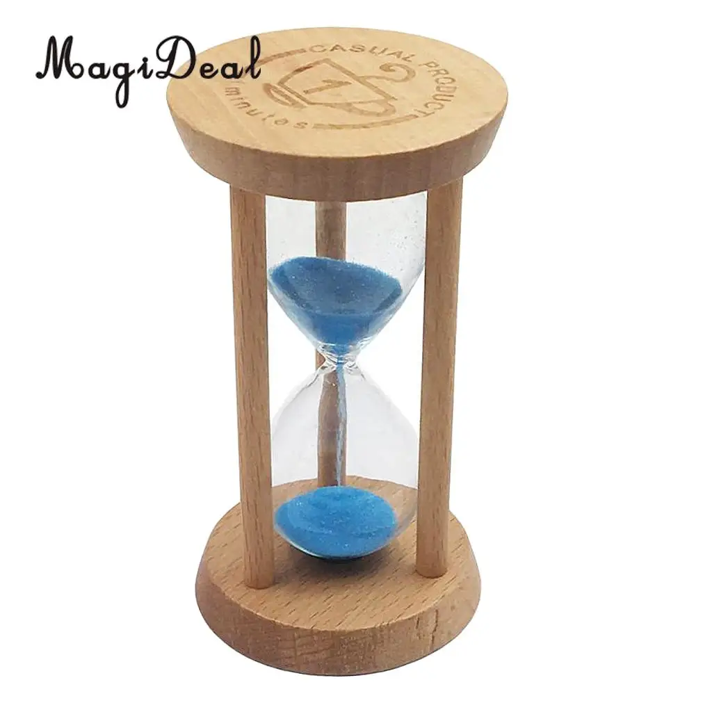 MagiDeal 10 Minutes Wooden Sandglass Hourglass Sand Timer for Classroom Teaching Kitchen Cooking