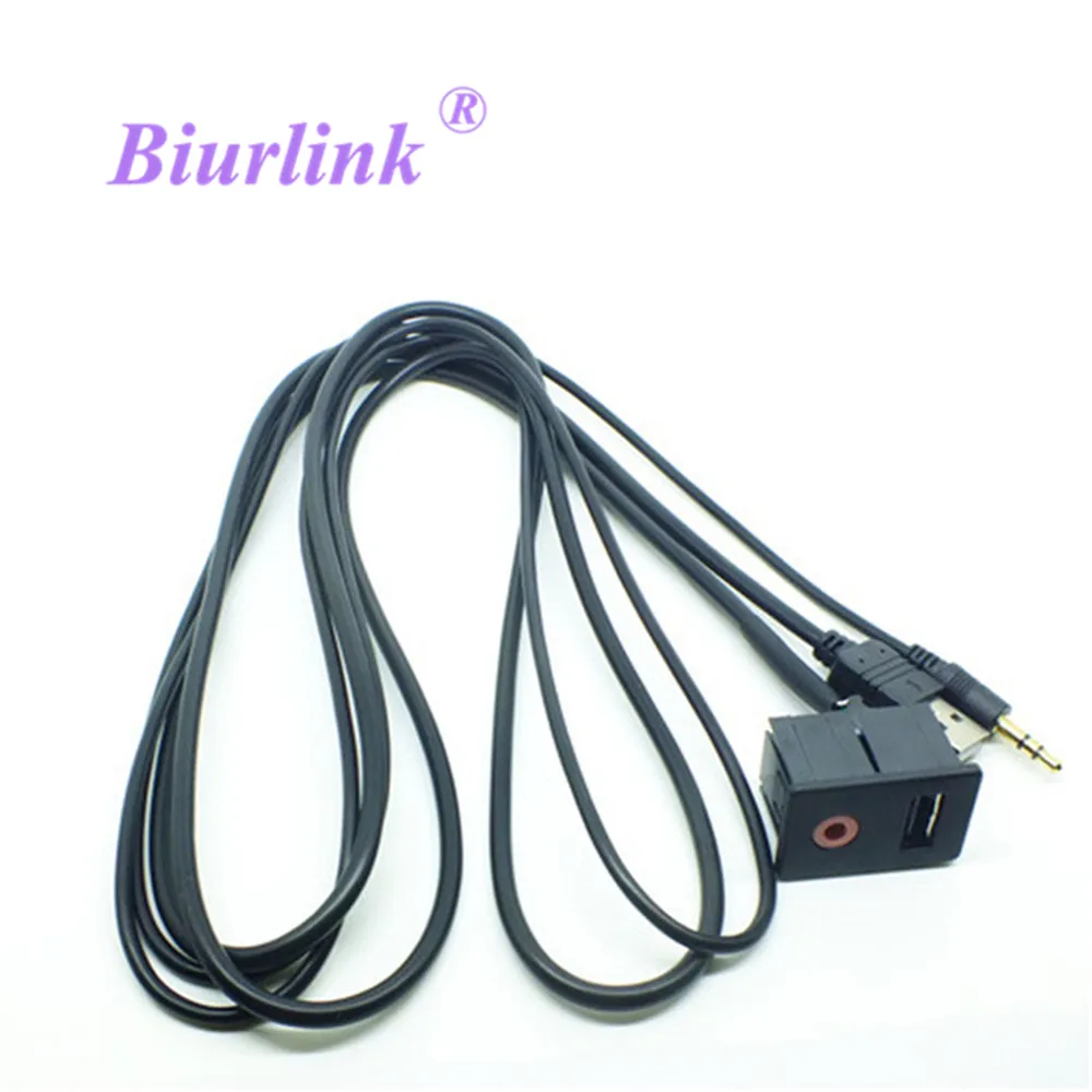 Car DIY Flush Mount Jack USB Female to Male Extension
