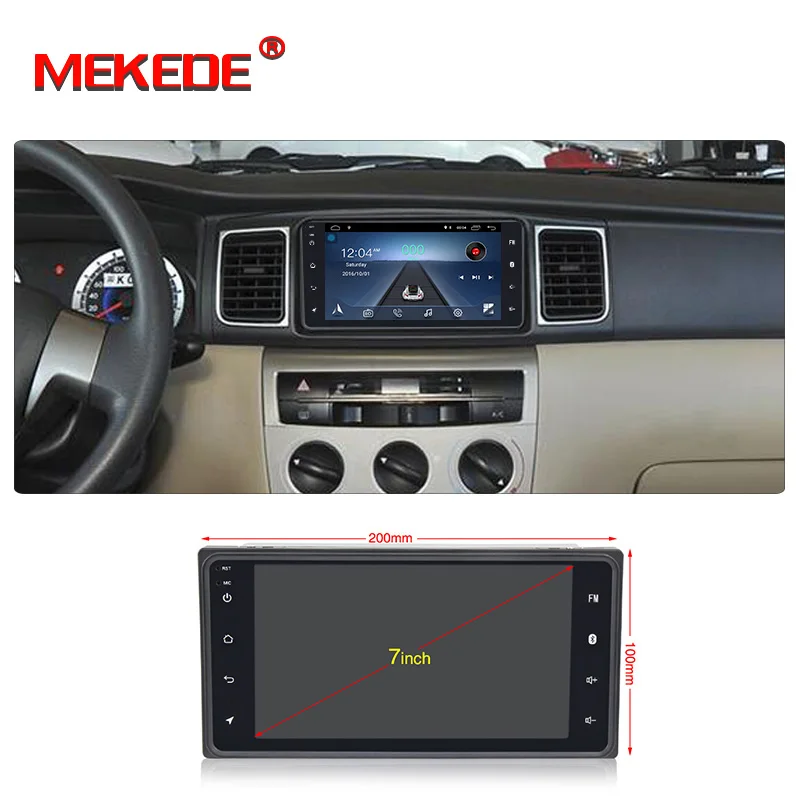 Perfect MEKEDE Android 8.1 7inch 2 din car dvd multimedia For TOYOTA COROLLA Camry Land Cruiser HILUX PRADO RAV4 radio screen gps stereo 5