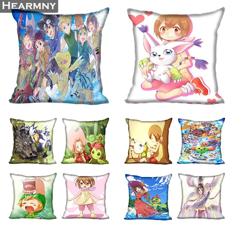 

Digimon Pillow Case For Home Decorative Pillows Cover Invisible Zippered Throw PillowCases 40X40,45X45cm