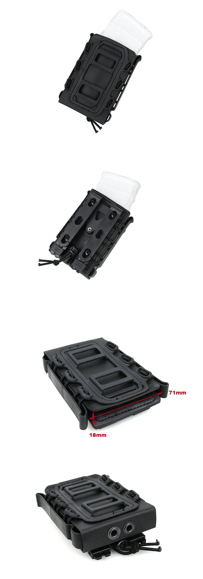 new gun accessories 5.56 scorpion type soft shell magazine pouch 7.62 single mag pouch for hunting (2)